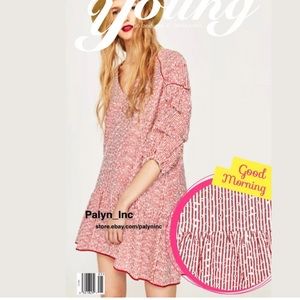 ❤️ NWT ZARA EMBROIDERED STRIPED DRESS 4387/033